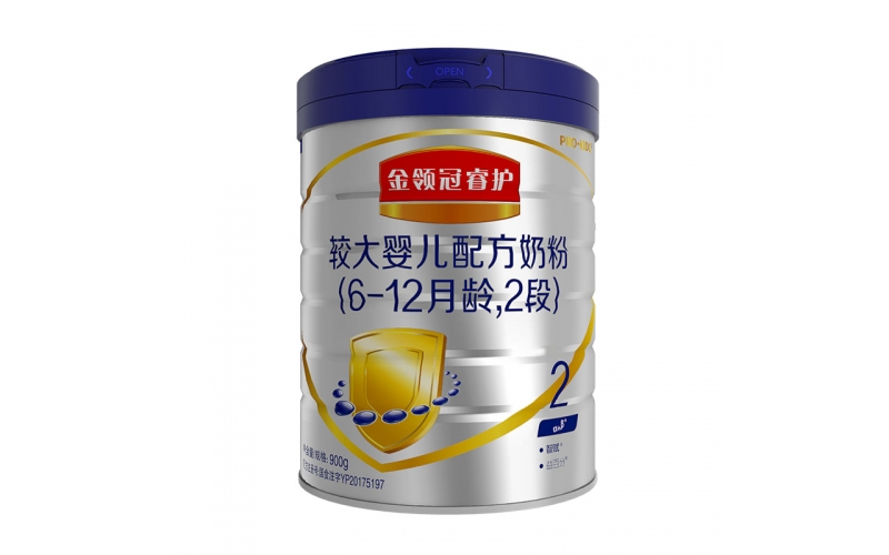 伊利奶粉 金領(lǐng)冠睿護系列 較大嬰兒乳鐵蛋白配方奶粉 2段900克(6-12個(gè)月適用)