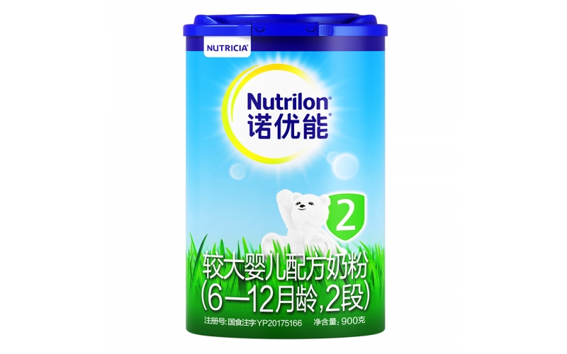 諾優(yōu)能（Nutrilon）較大嬰兒配方奶粉（6—12月齡，2段） 900g