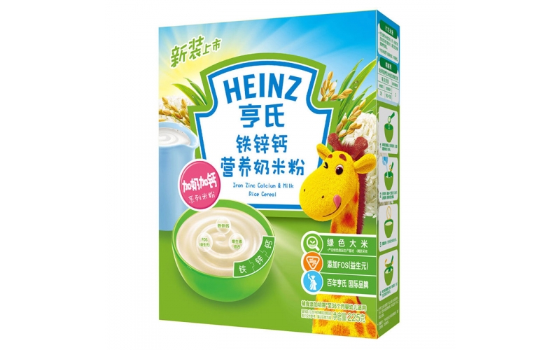 亨氏 (Heinz) 1段 嬰幼兒輔食 強化鐵鋅鈣 寶寶米粉米糊 225g (輔食添加初期-36個(gè)月適用)