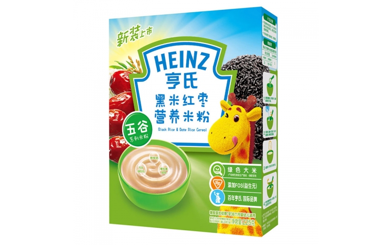 亨氏（Heinz）1段 嬰幼兒輔食 黑米紅棗 寶寶米粉米糊 225g （輔食添加初期-36個(gè)月使用）